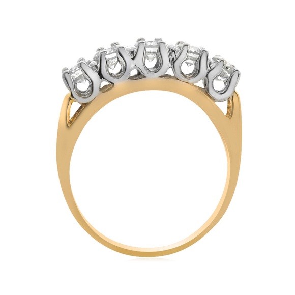 0.75 ctw Round Brilliant Cut Diamond Wedding Band - Picture 4 of 5